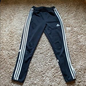 Black and white Adidas Sweatpants